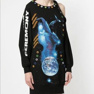 Opening Ceremony Cold Shoulder Sweatshirt Dress